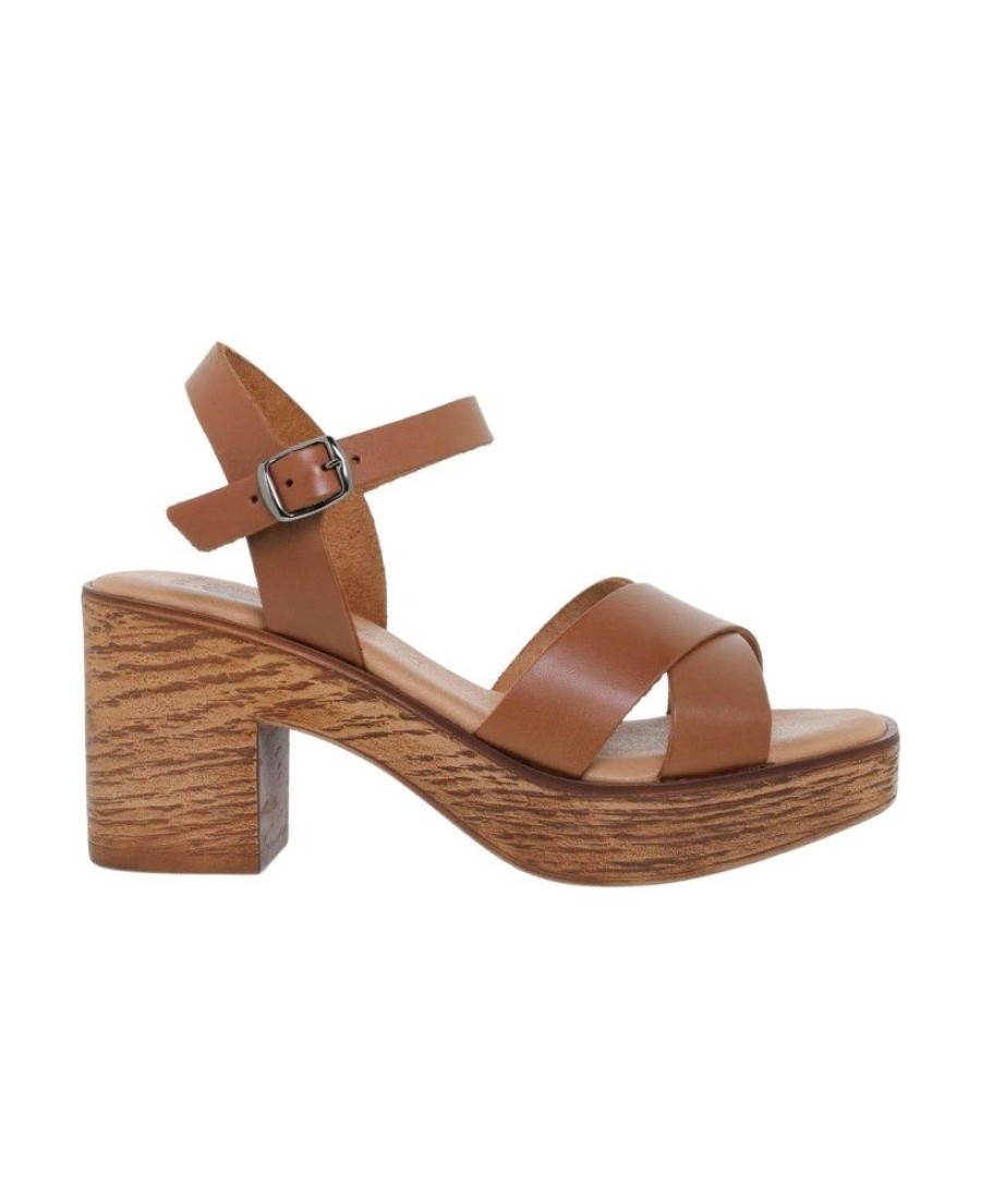 Woman AMELIE COMFORT | Sandalias Marrones De Piel By Amelie • Hoterschuh